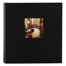 Fotoalbum Bella Vista must, klassikalise musta lehega 31x30 cm, 60 lk, 27.977
