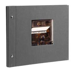 Fotoalbum Bella Vista klassikaline leht, 40 lk, 25x30 cm 26.825, kruviköide, antratsiit Fotoalbum Bella Vista klassikaline leht, 40 lk, 25x30 cm 26.825, kruviköide, antratsiit