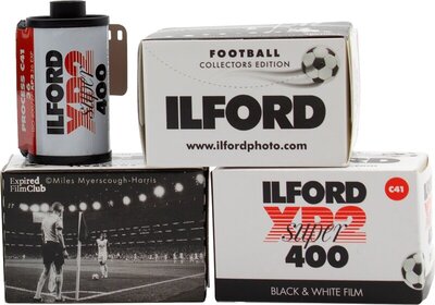 Film Ilford XP2 400/36 Football Limited Edition mustvalge C41