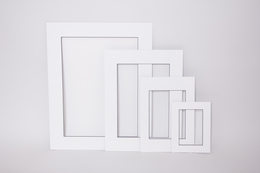 Paspartuu Extra White 10x15/6x8 cm, must lõige 11721