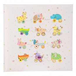 Fotoalbum Animals on Wheels 25x25 cm, 60 lk, klassikaline leht, 24.632