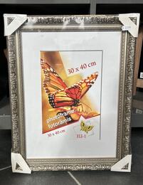 Raam VF3937_30x40 cm, lai liist, hõbedane plastik