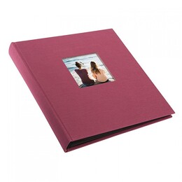 Album Summertime 30x31 cm 60lk, klassikaline must leht,  27.908 fuksia