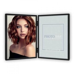 Raam Silvia hingedega 2 fotole 10x15 cm, metall, must, ZEP VK467BD