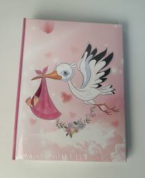 Album Stork Love taskutega 200 fotole 10x15 cm B46200S roosa