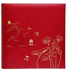 Album Lotos Pond Red taskutega 200 fotole 10x15 cm KD46200 LO-RED