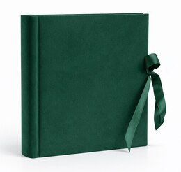 Album Velvet Emerald taskutega 200 fotole 10x15 cm, roheline, seotava paelaga
