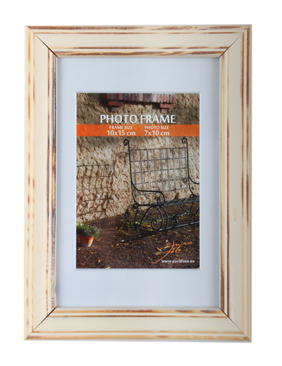  Puitliistuga vanutatud pildiraam mõõdus 21 x 29,7 cm (A4)