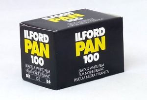 Film Ilford Pan 100/36 mustvalge