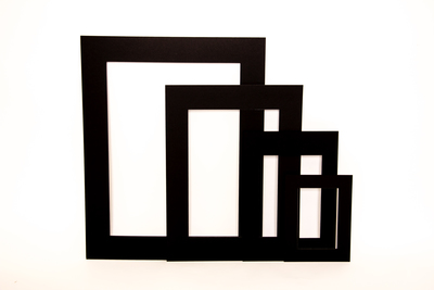 Paspartuu Black 10x15/6x8 cm, must lõige