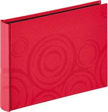 Album Orbit punane klassikalise lehega 22x16 cm 40 lk, must leht.