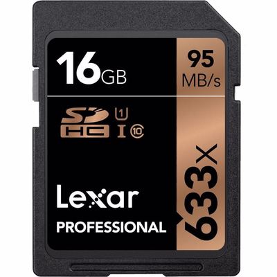 Mälukaart Lexar Pro 633X, 16 GB, SDHC/SDXC UHS-I U1/U3 [V30] R95/W45