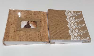 Album Stylish kork/tekstiil taskutega 200 fotole 10x15 cm