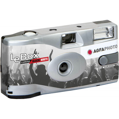 Agfa LeBox Flash Black &amp; White ühekordne kaamera mustvalge 400/36