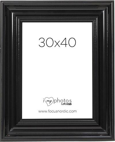Raam Focus Charleston Black 30x40 cm plastik