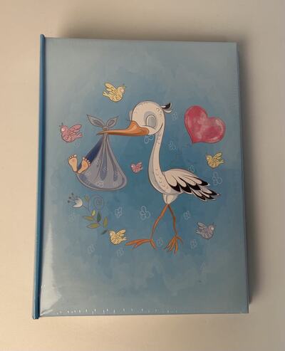 Album Stork Love taskutega 200 fotole 10x15 cm B46200S helesinine
