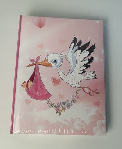 Album Stork Love taskutega 200 fotole 10x15 cm B46200S roosa