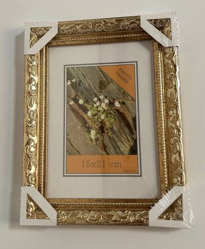 Raam VF3613 plastik 15x21 cm kuldne