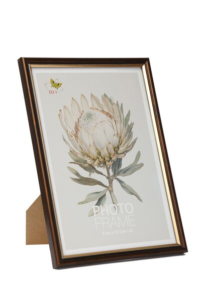 Raam 1301190 plastik 21x30 cm pruun kullaga